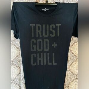 TRUST GOD + CHILL black graphic tee